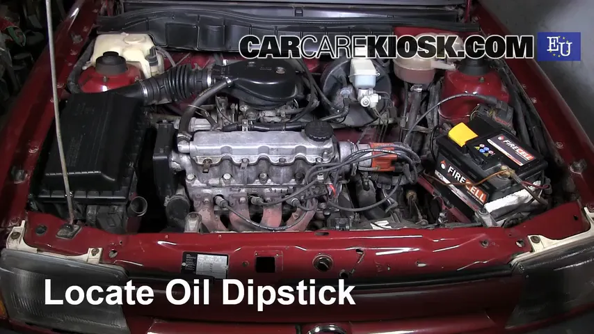 1993 Opel Astra F 1.4L 4 Cyl. Aceite Controlar nivel de aceite